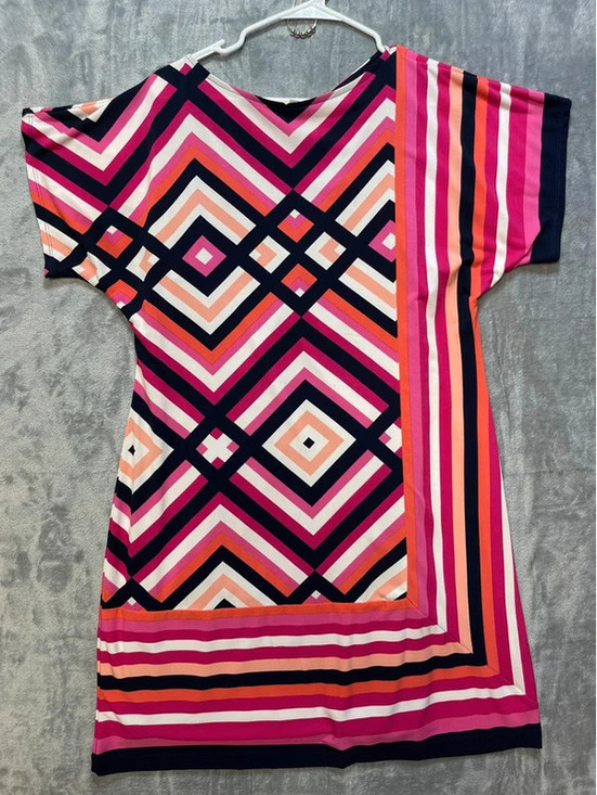 Studio One Dresses & Skirts - Studio One New York Womens Dress Pink Navy Geometric Size Large